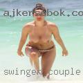 Swinger couple beach